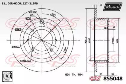Maxtech 855048.0080 Диск гальмівний Maxtech 855048.0080 Диск гальмівний
