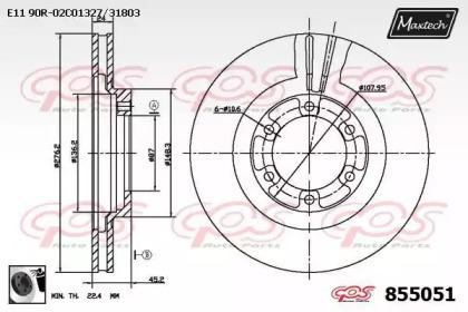 Maxtech 855051.0060 Brake disc Maxtech 855051.0060 Brake disc
