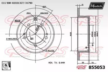 Maxtech 855053.0080 Brake disc Maxtech 855053.0080 Brake disc