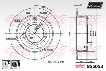 Maxtech 855053.6060 Диск тормозной Maxtech 855053.6060 Диск тормозной