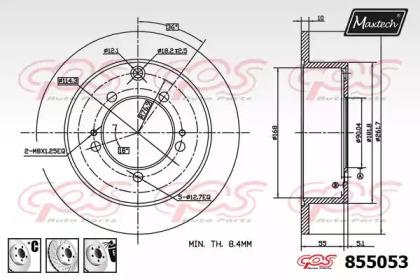 Maxtech 855053.6980 Brake disc Maxtech 855053.6980 Brake disc