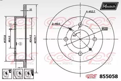 Maxtech 855058.6980 Диск гальмівний Maxtech 855058.6980 Диск гальмівний
