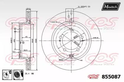 Maxtech 855087.6060 Brake disc Maxtech 855087.6060 Brake disc