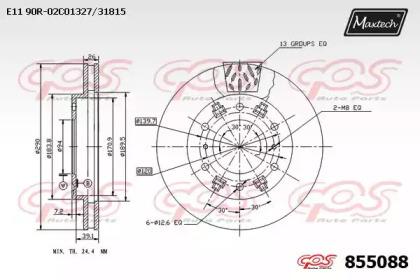 Maxtech 855088.0000 Диск гальмівний