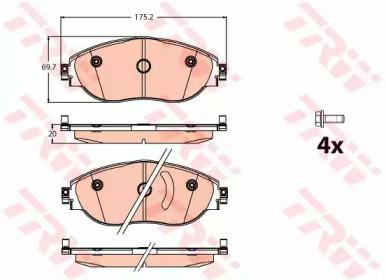 TRW GDB2114 Brake pads TRW GDB2114 Brake pads