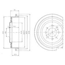Delphi BF273 Bremstrommel
