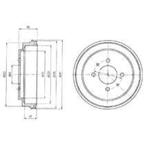 Delphi BF485 Bremstrommel Delphi BF485 Bremstrommel