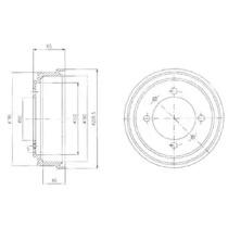 Delphi BF498 Bremstrommel Delphi BF498 Bremstrommel