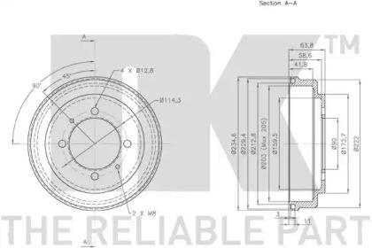 NK 253008 Барабан гальмівний