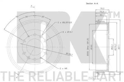 NK 253217 Bremstrommel