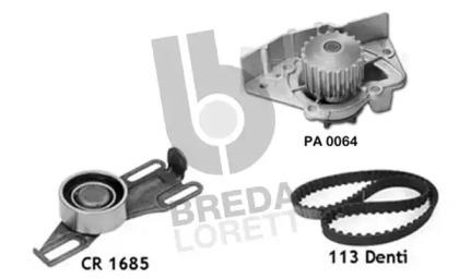 Breda Lorett KPA0113C Комплект ремня ГРМ с водяным насосом и роликами Breda Lorett KPA0113C Комплект ремня ГРМ с водяным насосом и роликами
