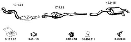 Eberspacher 132305 Schalldaempfer Eberspacher 132305 Schalldaempfer