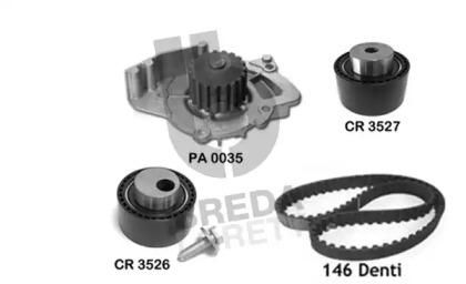 Breda Lorett KPA0600A Комплект ременя ГРМ з водяним насосом і роликами Breda Lorett KPA0600A Комплект ременя ГРМ з водяним насосом і роликами