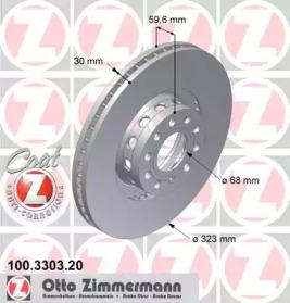 Otto Zimmermann 100.3303.20 Brake disc