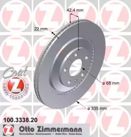 Otto Zimmermann 100.3338.20 Brake disc