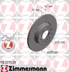 Otto Zimmermann 110.2213.20 Brake disc
