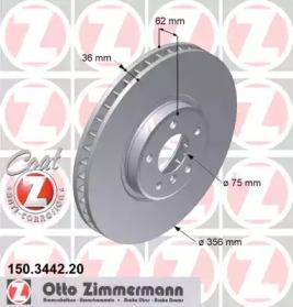 Otto Zimmermann 150.3442.20 Brake disc