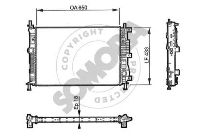 Somora 053340 Радіатор охолодження двигуна Somora 053340 Радіатор охолодження двигуна