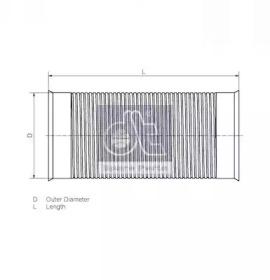 Diesel Technic 1.12825 Випускна труба відпрацьованих газів Diesel Technic 1.12825 Випускна труба відпрацьованих газів