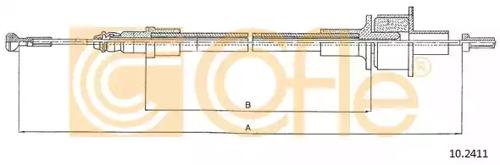 Cofle 10.2411 Трос сцепления Cofle 10.2411 Трос сцепления