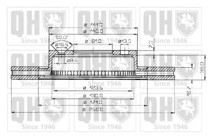 Quinton Hazell BDC3452 Диск гальмівний Quinton Hazell BDC3452 Диск гальмівний