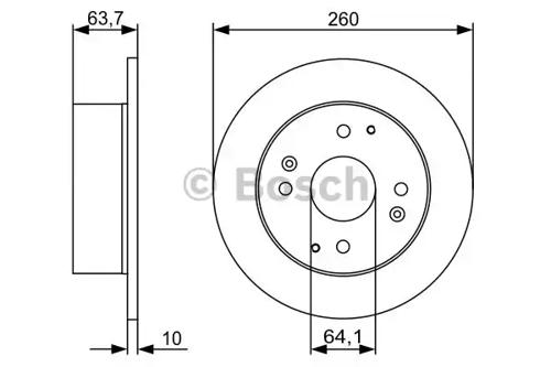 Bosch 0 986 479 504 Диск гальмівний