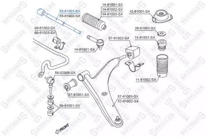 Stellox 55-61001-SX Рульова тяга Stellox 55-61001-SX Рульова тяга