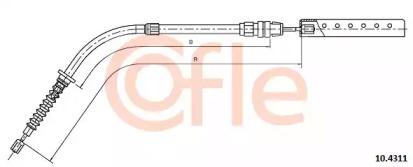 Cofle 10.4311 Brake cable Cofle 10.4311 Brake cable