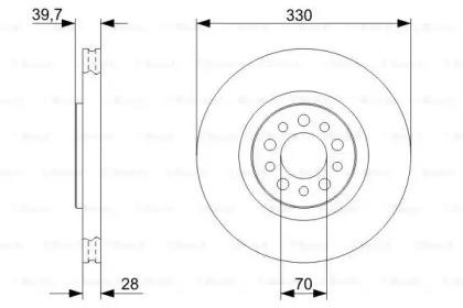 Bosch 0 986 479 324 Диск гальмівний Bosch 0 986 479 324 Диск гальмівний