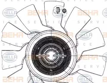 Hella 8MV 376 907-041 Fan and motor assy Hella 8MV 376 907-041 Fan and motor assy