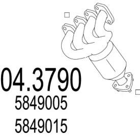 MTS 04.3790 Каталізатор MTS 04.3790 Каталізатор