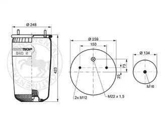 Templin 040106000380 Пневматична подушка