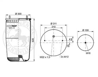 Templin 040106000470 Пневматична подушка