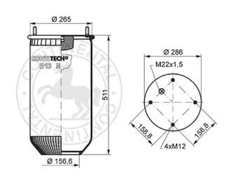 Templin 040106000671 Пневматична подушка