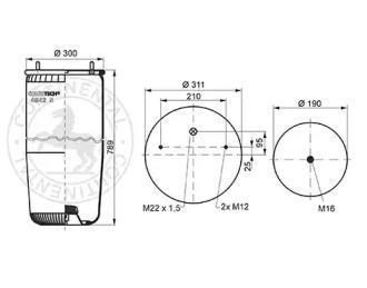Templin 040106100890 Пневматическая подушка