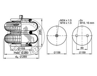 Templin 040106200540 Пневматична подушка