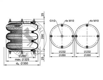 Templin 040106300010 Пневматична подушка