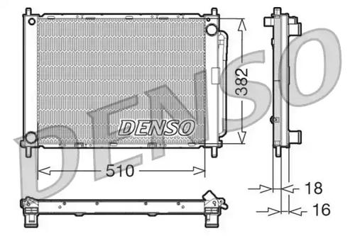 Denso DRM23100 Радіатор охолодження двигуна Denso DRM23100 Радіатор охолодження двигуна