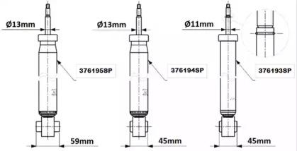 Monroe 376195SP Амортизатор підвіски Monroe 376195SP Амортизатор підвіски