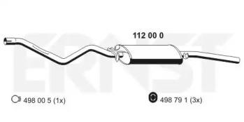 Ernst 112000 Глушник вихлопних газів кінцевий Ernst 112000 Глушник вихлопних газів кінцевий
