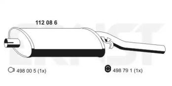 Ernst 112086 Глушник вихлопних газів кінцевий Ernst 112086 Глушник вихлопних газів кінцевий