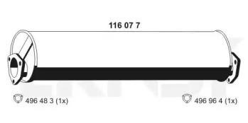 Ernst 116077 Глушник вихлопних газів кінцевий Ernst 116077 Глушник вихлопних газів кінцевий