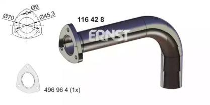 Ernst 116428 Exhaust pipe