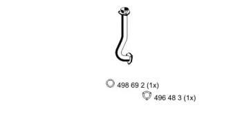 Ernst 116510 Випускна труба відпрацьованих газів Ernst 116510 Випускна труба відпрацьованих газів