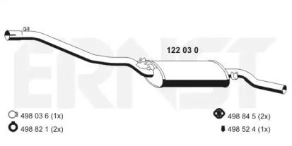 Ernst 122030 Глушник вихлопних газів кінцевий Ernst 122030 Глушник вихлопних газів кінцевий