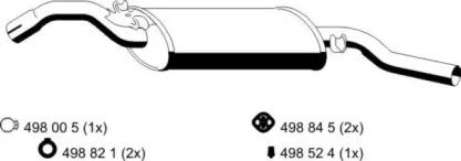Ernst 122207 Глушник вихлопних газів кінцевий Ernst 122207 Глушник вихлопних газів кінцевий