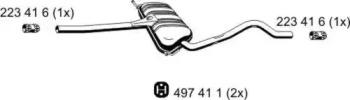 Ernst 123228 Muffler assy front Ernst 123228 Muffler assy front