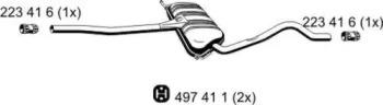 Ernst 123242 Muffler assy front Ernst 123242 Muffler assy front