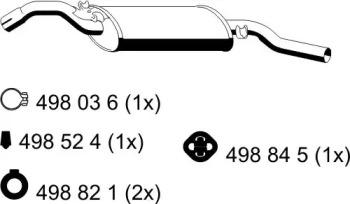 Ernst 132190 Глушник вихлопних газів кінцевий Ernst 132190 Глушник вихлопних газів кінцевий