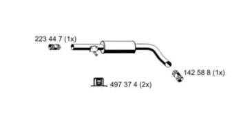 Ernst 133241 Muffler assy front Ernst 133241 Muffler assy front